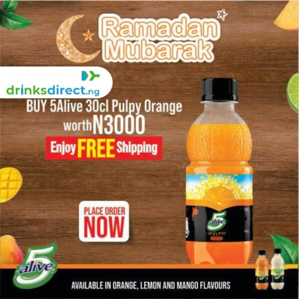 5 Alive Pulpy Orange 30cl X6 - 3Packs And Get Free Shipping