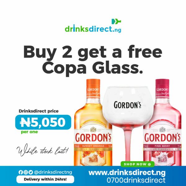 Gordon Sunset Orange + Gordon Pink Berry + A Copa Glass